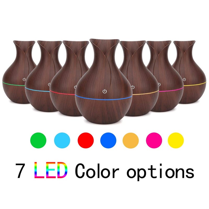 woobles Essential Oil Diffuser Oil Diffusers Air Diffusers Aroma Diffuser Mist Diffuser Diffusers Humidifier Portable Aromatherapy Yoga Office Bedroom Baby Room,Wood Grain[Brown] - Image 1